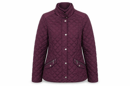 Womens UK Size 10 Maine Purple Quilted Coat