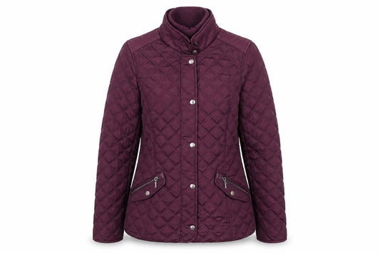 Womens UK Size 10 Maine Purple Quilted Coat