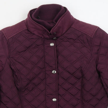 Maine Womens Purple   Quilted Coat Size 10  Zip