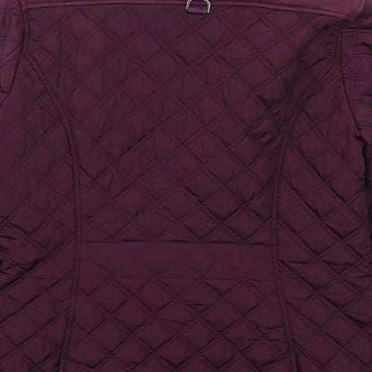 Maine Womens Purple   Quilted Coat Size 10  Zip