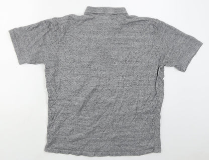 Primark Mens Grey  Cotton  Polo Size L Collared Pullover