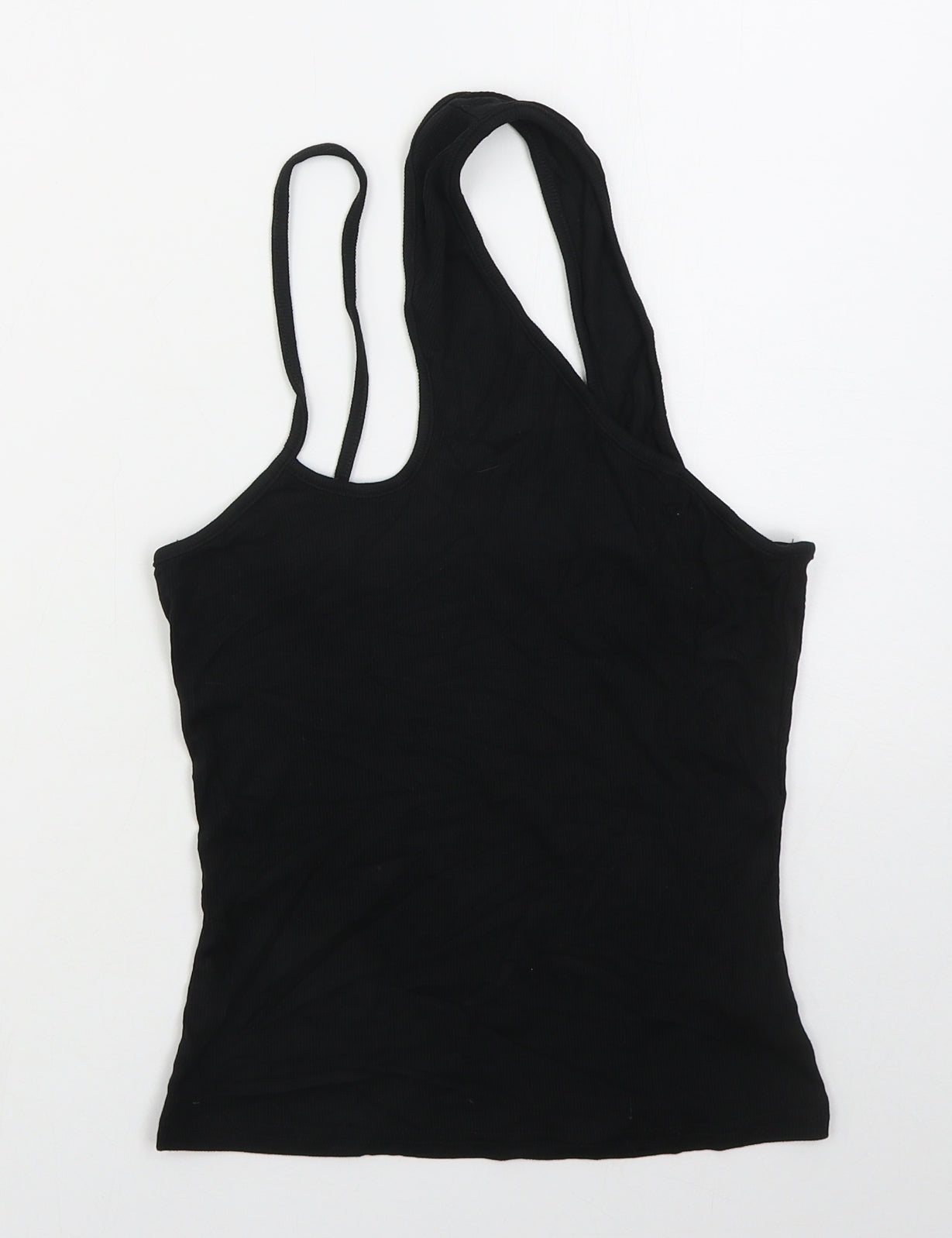 SheIn Womens Black  Viscose Basic Tank Size M Scoop Neck