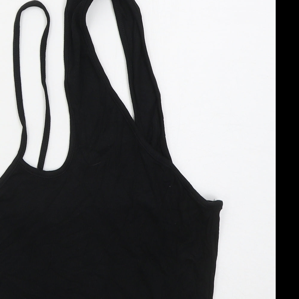 SheIn Womens Black  Viscose Basic Tank Size M Scoop Neck