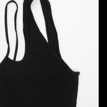 SheIn Womens Black  Viscose Basic Tank Size M Scoop Neck