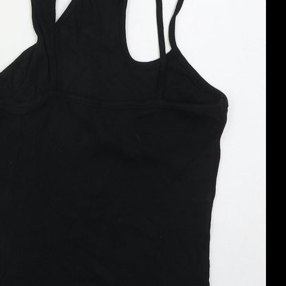 SheIn Womens Black  Viscose Basic Tank Size M Scoop Neck