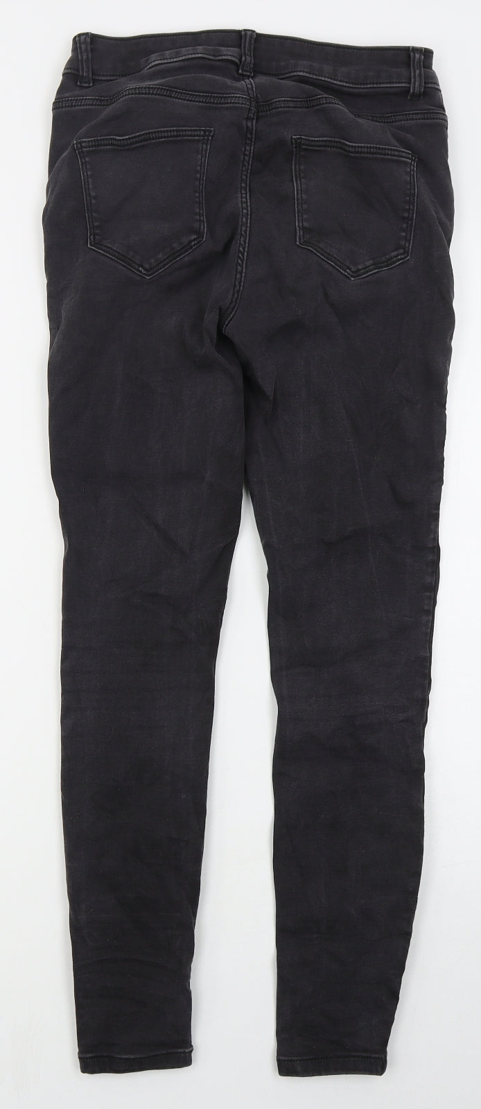 TU Womens Grey  Cotton Skinny Jeans Size 10 L27 in Regular Button