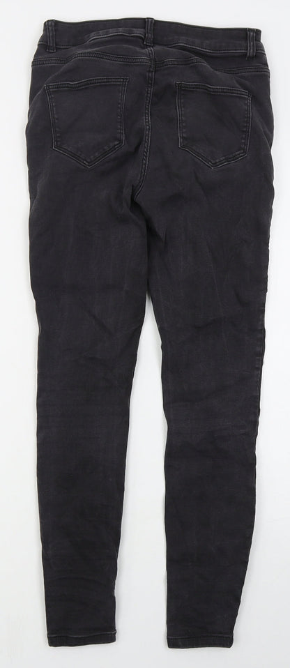 TU Womens Grey  Cotton Skinny Jeans Size 10 L27 in Regular Button