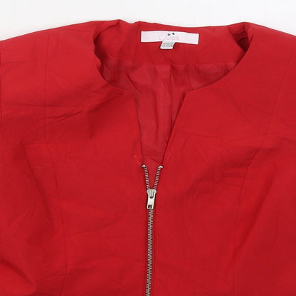 Julipa Womens Red   Jacket  Size 10  Zip