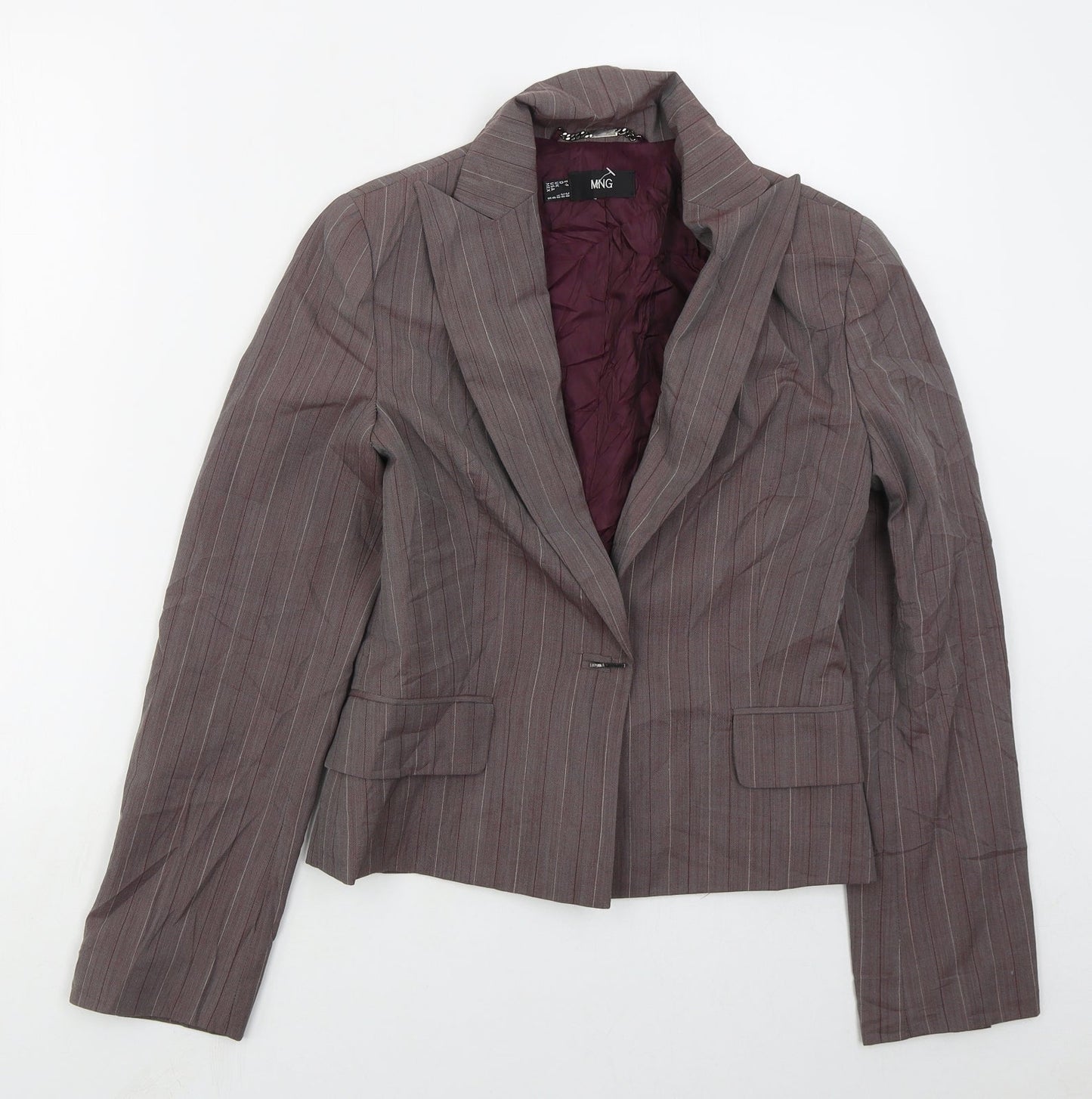 Womens UK Size 10 MNG Regular Purple Suit Jacket