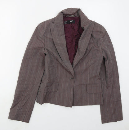 Womens UK Size 10 MNG Regular Purple Suit Jacket