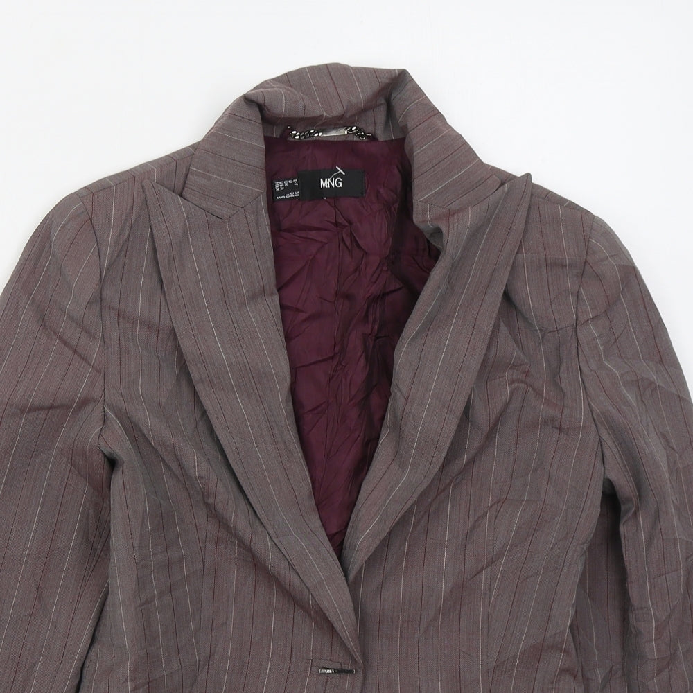 Womens UK Size 10 MNG Regular Purple Suit Jacket
