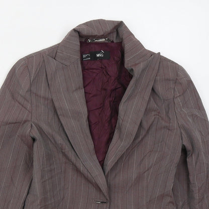 Womens UK Size 10 MNG Regular Purple Suit Jacket