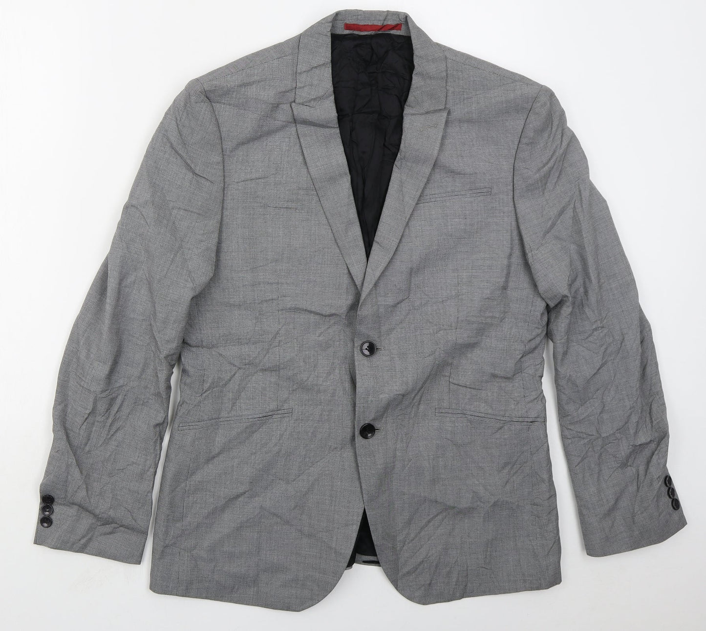 Mens UK Size 38 Preworn Regular Grey Suit Jacket