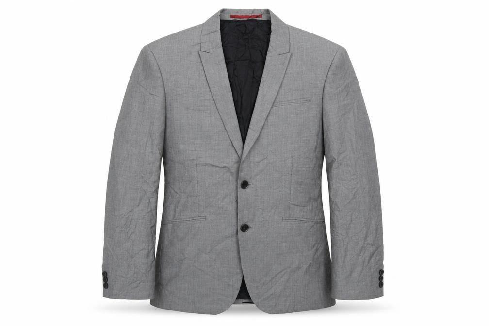 Mens UK Size 38 Preworn Regular Grey Suit Jacket
