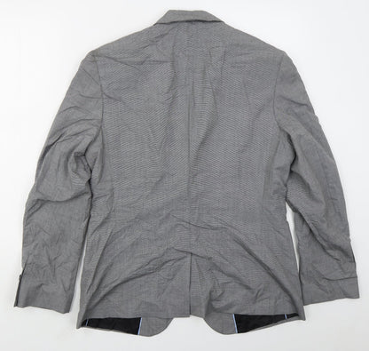 Mens UK Size 38 Preworn Regular Grey Suit Jacket