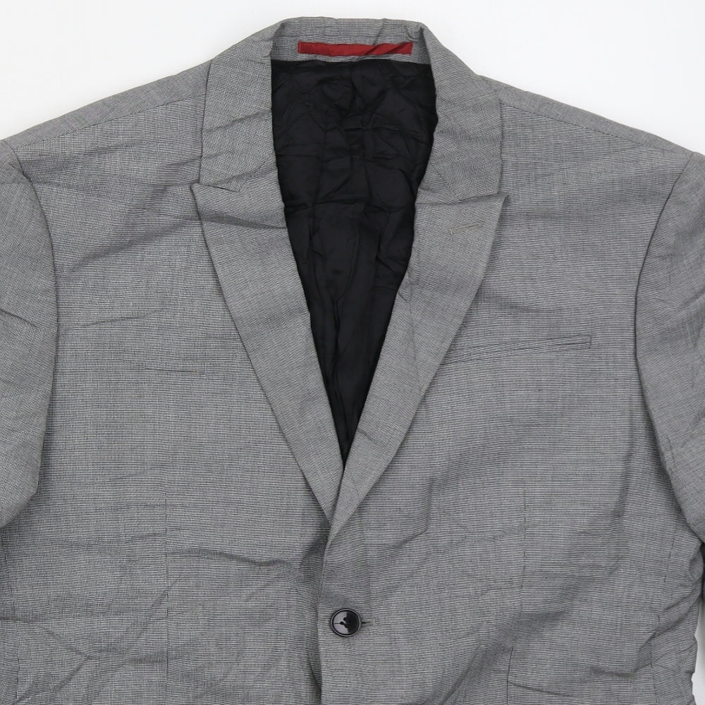 Mens UK Size 38 Preworn Regular Grey Suit Jacket