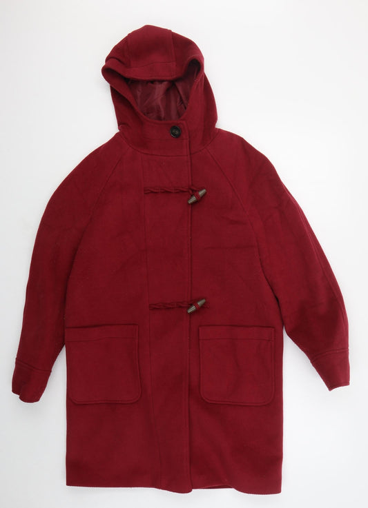 Womens UK Size 10 Marks and Spencer Red Pea Coat