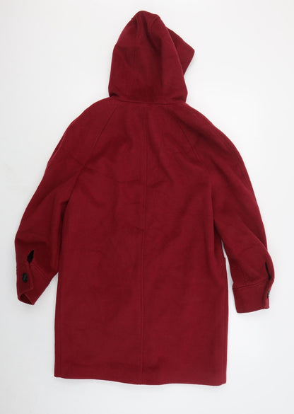 Womens UK Size 10 Marks and Spencer Red Pea Coat
