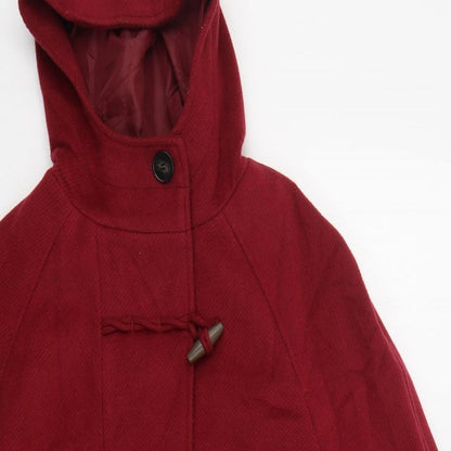 Womens UK Size 10 Marks and Spencer Red Pea Coat
