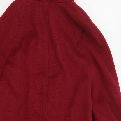 Womens UK Size 10 Marks and Spencer Red Pea Coat