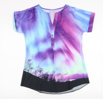 Womens UK Size M Preworn Multicoloured Basic Blouse
