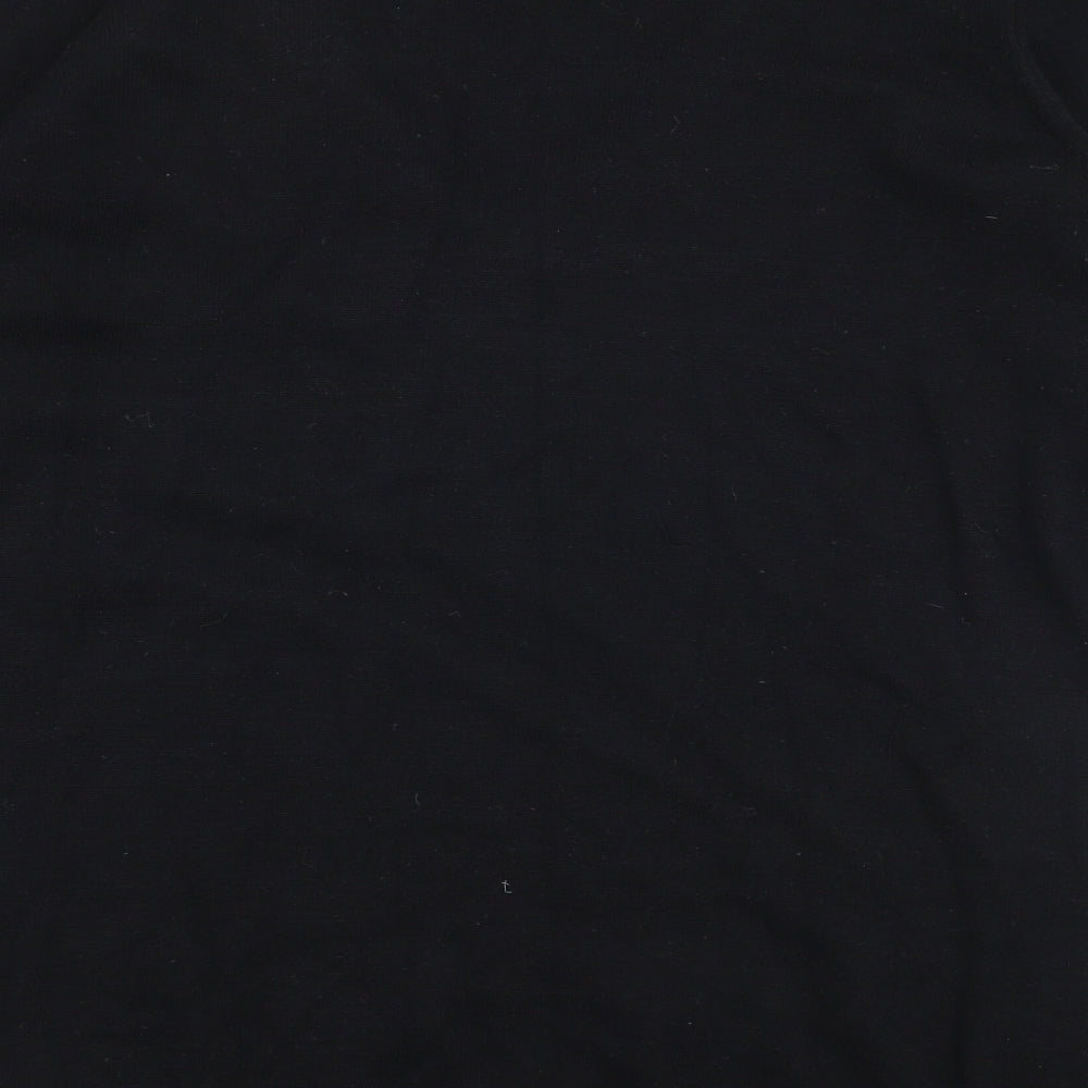 Savida Womens Black V-Neck  Viscose Pullover Jumper Size S
