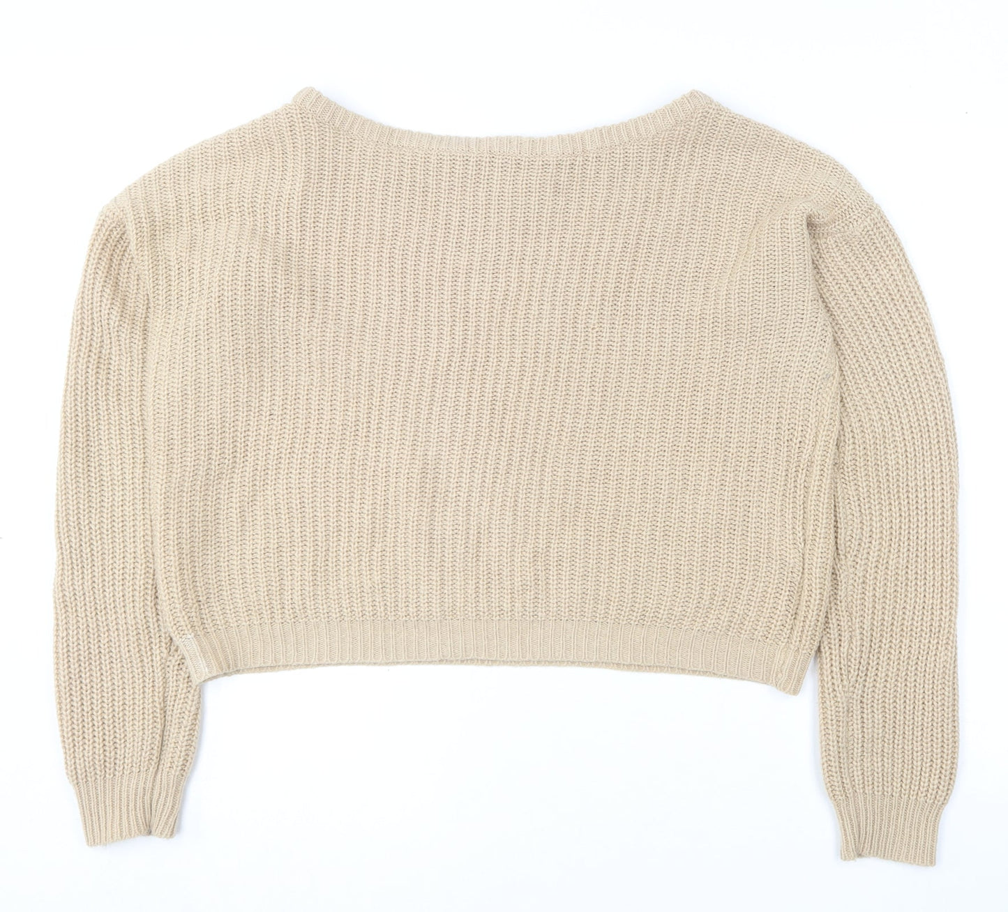 Womens UK Size 14 Missguided Beige Pullover Jumper