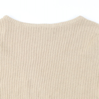 Womens UK Size 14 Missguided Beige Pullover Jumper