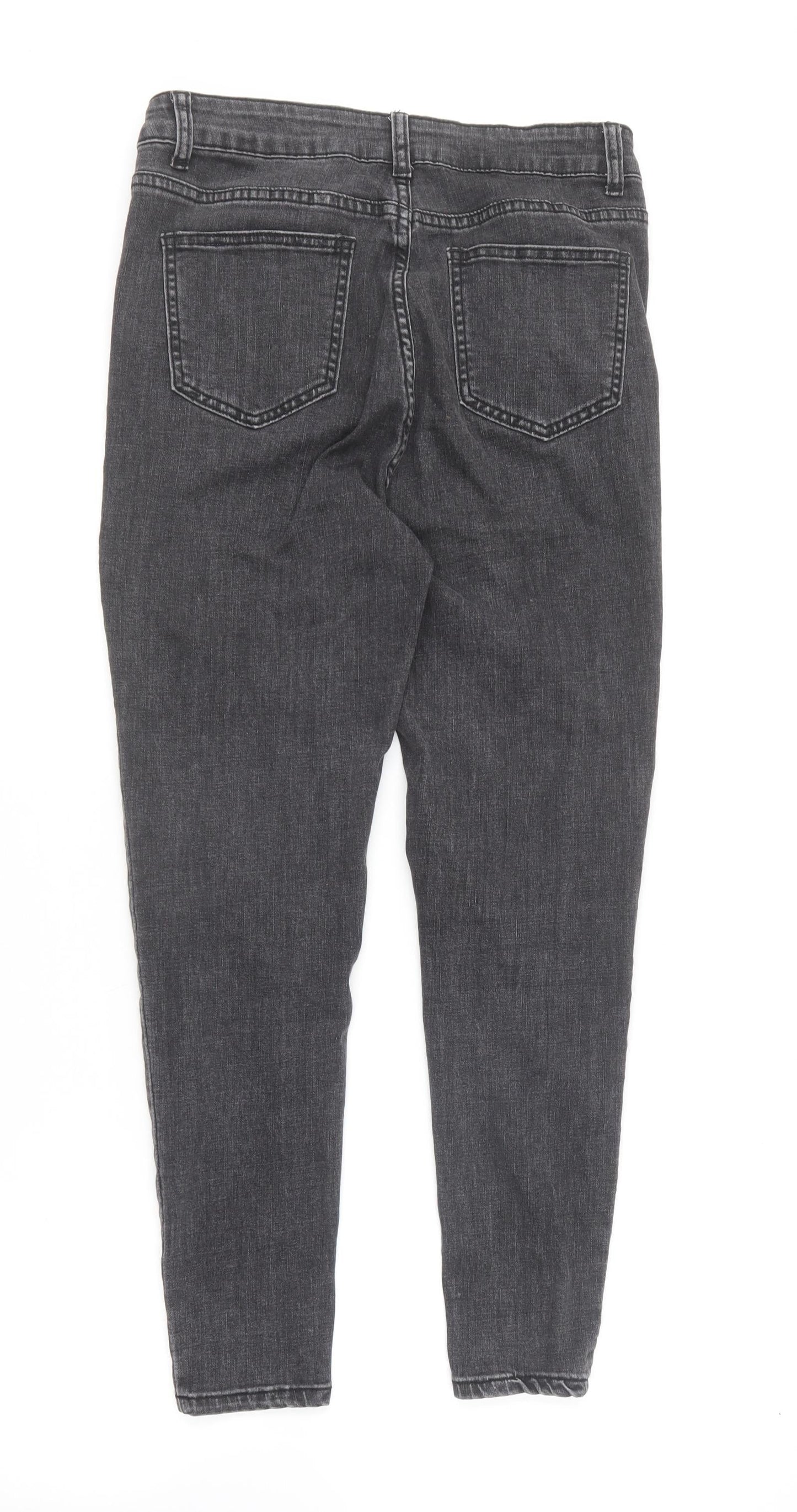 SheIn Womens Grey  Cotton Skinny Jeans Size M L25 in Regular