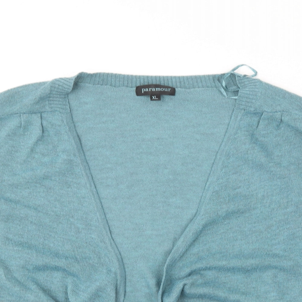 Womens UK Size XL Paramour Blue Cardigan Jumper