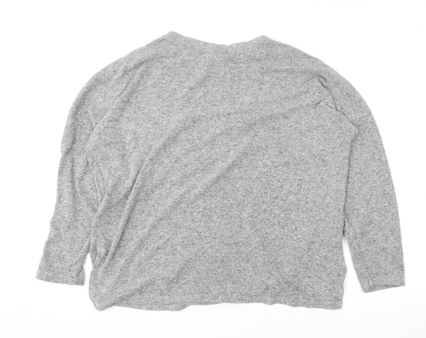 F&F Womens Grey Round Neck  Viscose Pullover Jumper Size 10