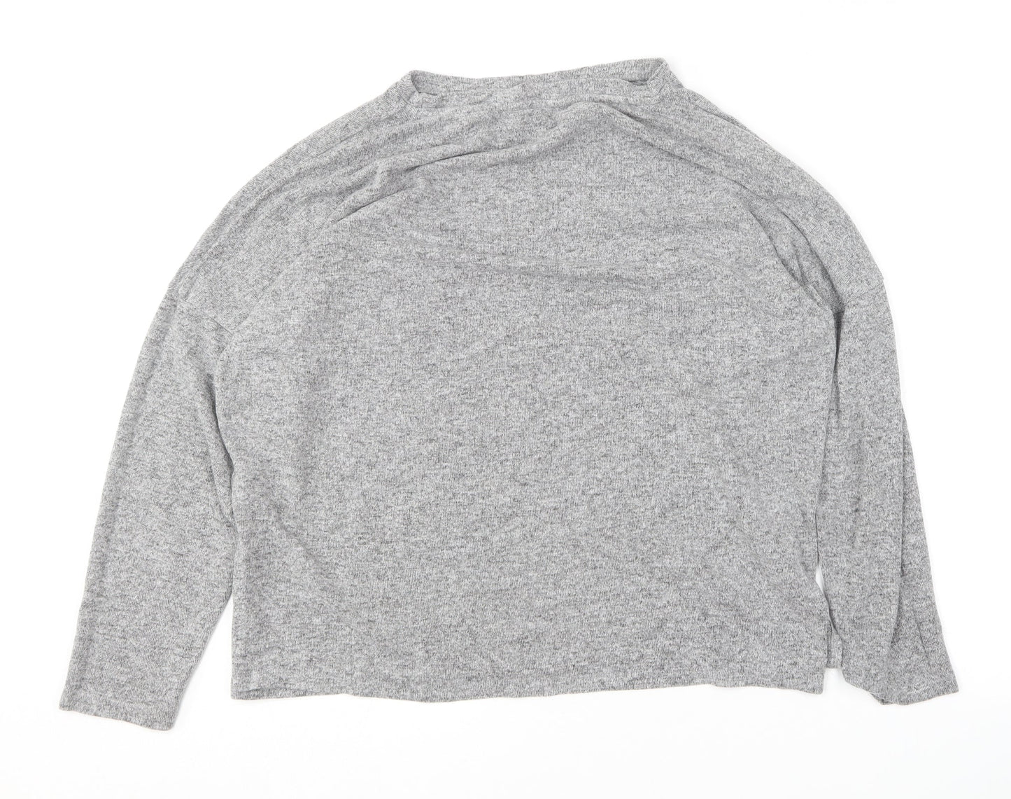 F&F Womens Grey Round Neck  Viscose Pullover Jumper Size 10