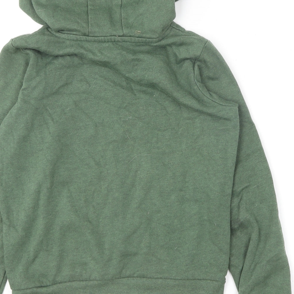 The Kids Division Boys Green  Cotton Pullover Hoodie Size 7-8 Years