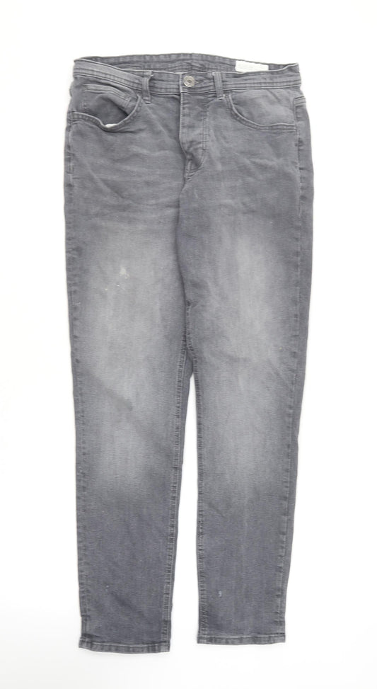 Denim & Co. Womens Grey  Cotton Skinny Jeans Size 32 in L32 in Regular