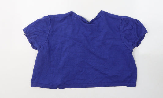 Debenhams Womens Blue V-Neck  Viscose Cardigan Jumper Size 14