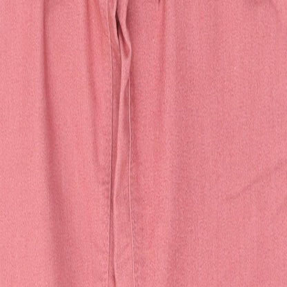 Denim & Co. Womens Pink  Cotton Skinny Jeans Size 10 L29 in Regular Button