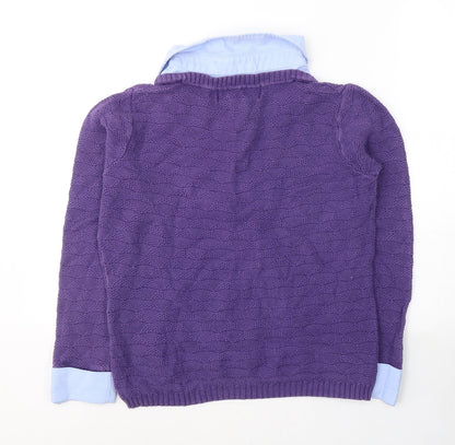 Womens UK Size 10 Paco Boutique Purple Pullover Jumper