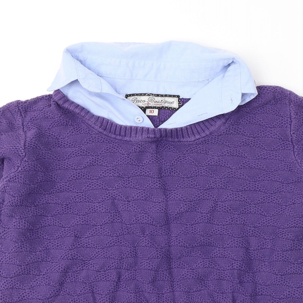 Womens UK Size 10 Paco Boutique Purple Pullover Jumper