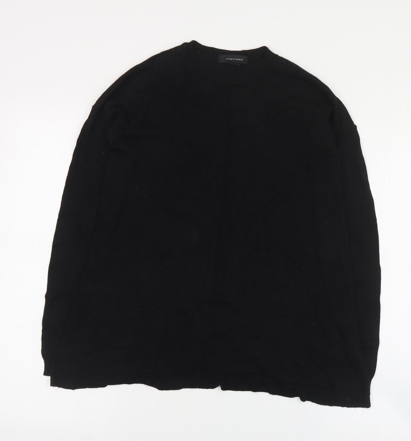 Primark Womens Black Round Neck  Viscose Pullover Jumper Size 8