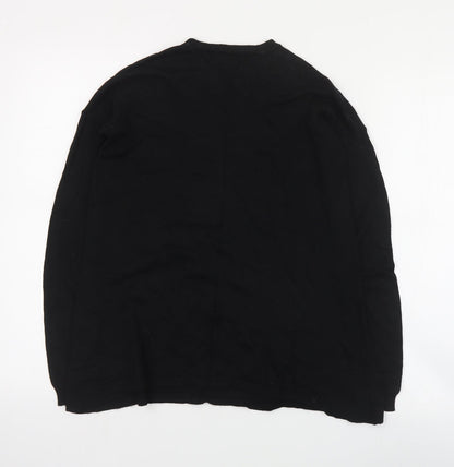 Primark Womens Black Round Neck  Viscose Pullover Jumper Size 8