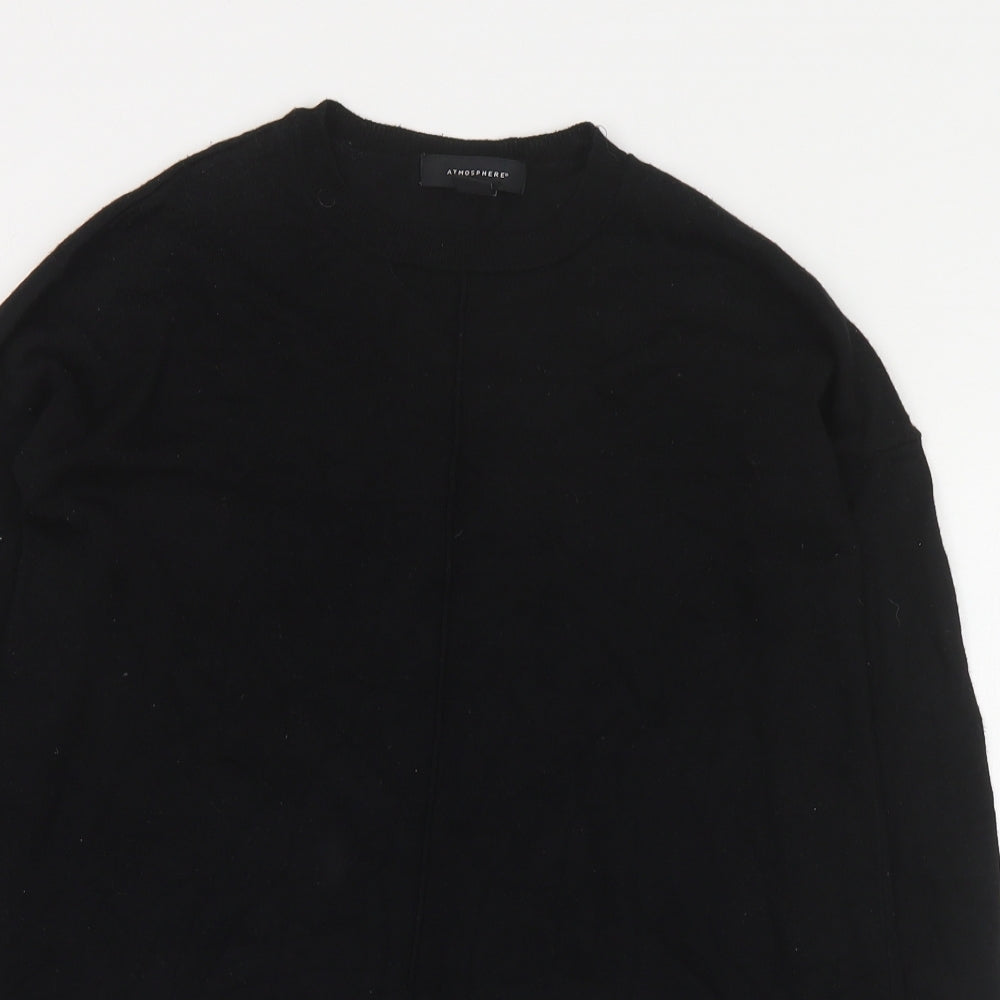 Primark Womens Black Round Neck  Viscose Pullover Jumper Size 8