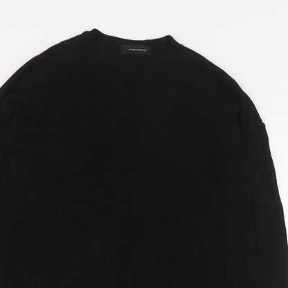 Primark Womens Black Round Neck  Viscose Pullover Jumper Size 8