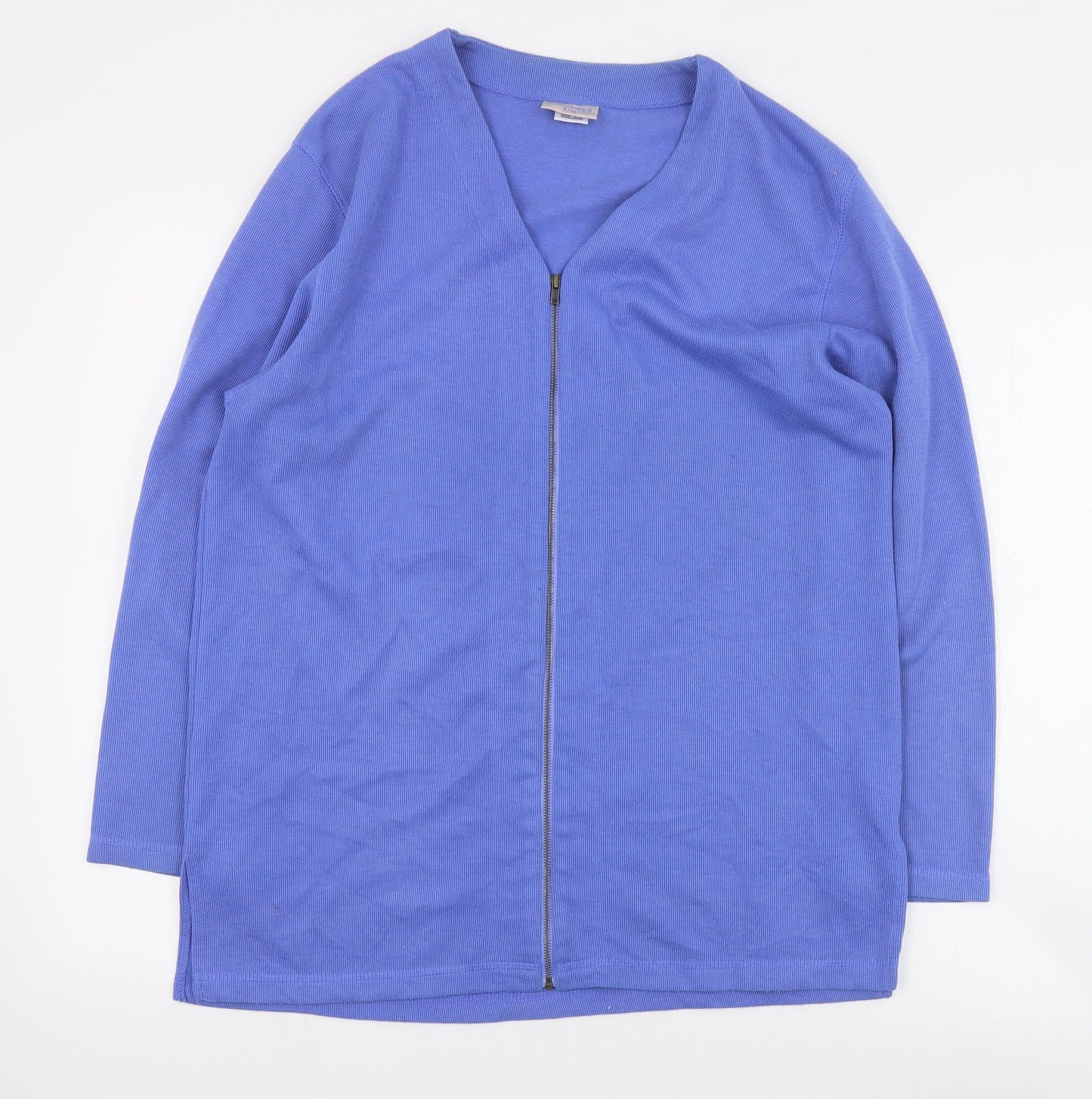 Womens UK Size S Mackays Blue Full Zip Jumper