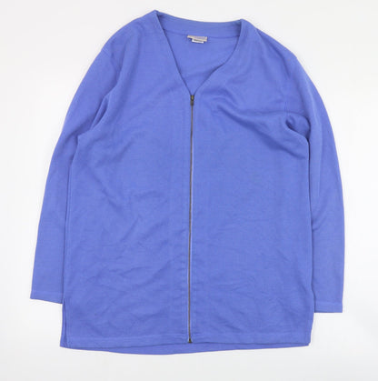 Womens UK Size S Mackays Blue Full Zip Jumper