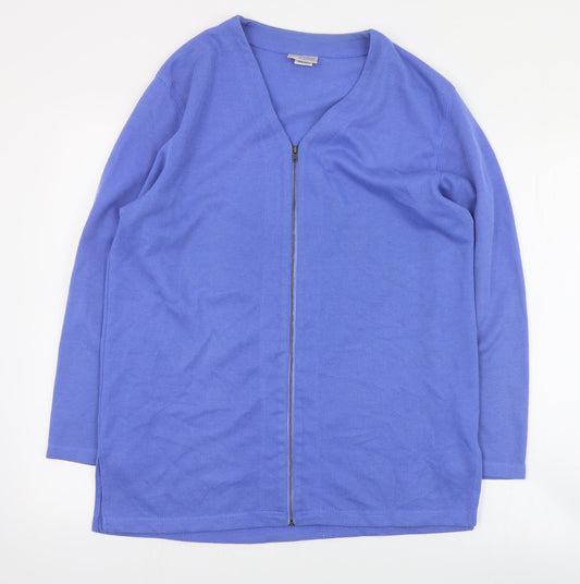 Womens UK Size S Mackays Blue Full Zip Jumper