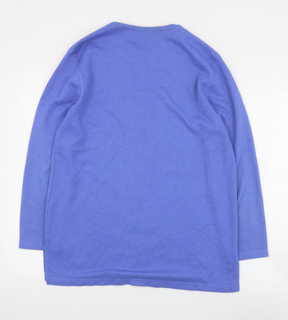 Womens UK Size S Mackays Blue Full Zip Jumper