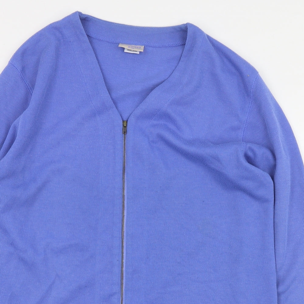 Womens UK Size S Mackays Blue Full Zip Jumper