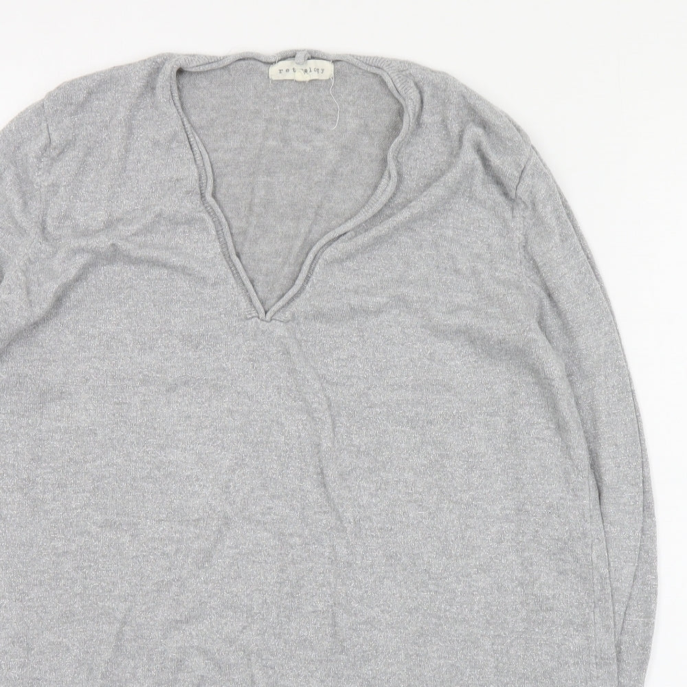Womens UK Size M Retrology Grey Pullover Jumper