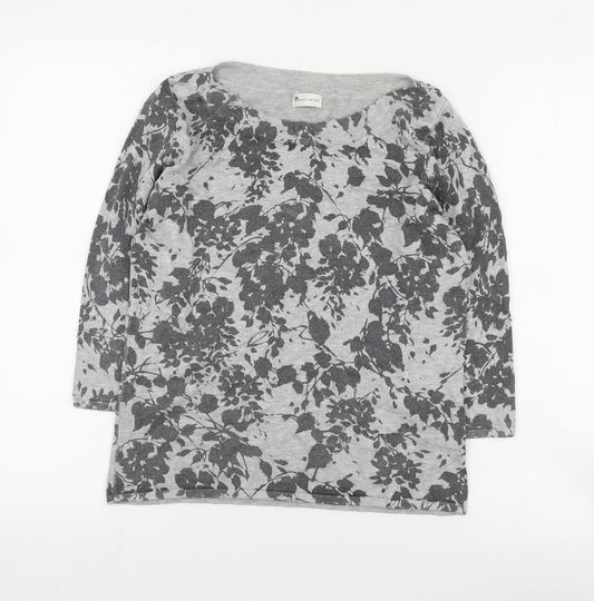 Womens UK Size S Minuet Petite Grey Pullover Jumper