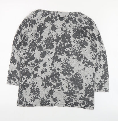 Womens UK Size S Minuet Petite Grey Pullover Jumper